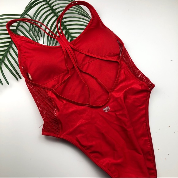 Forever 21 Red Bathing Suit One-piece Medium - Picture 3 of 3